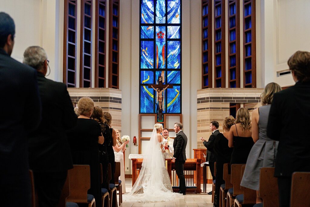 Traditional church wedding ceremony in Tomball TX